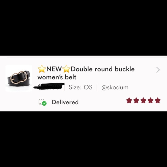 (Last 1) Double round buckle women’s belt - Picture 2 of 6